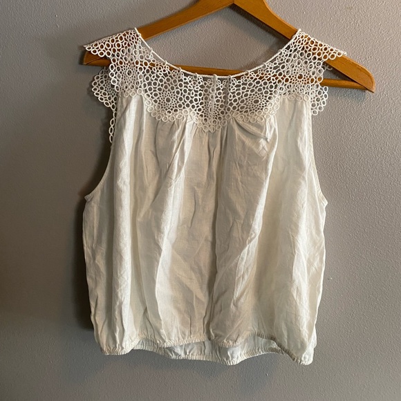 NWT free people clover croft crochet top white - Picture 6 of 8